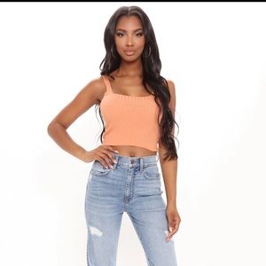 Cropped sweater tank